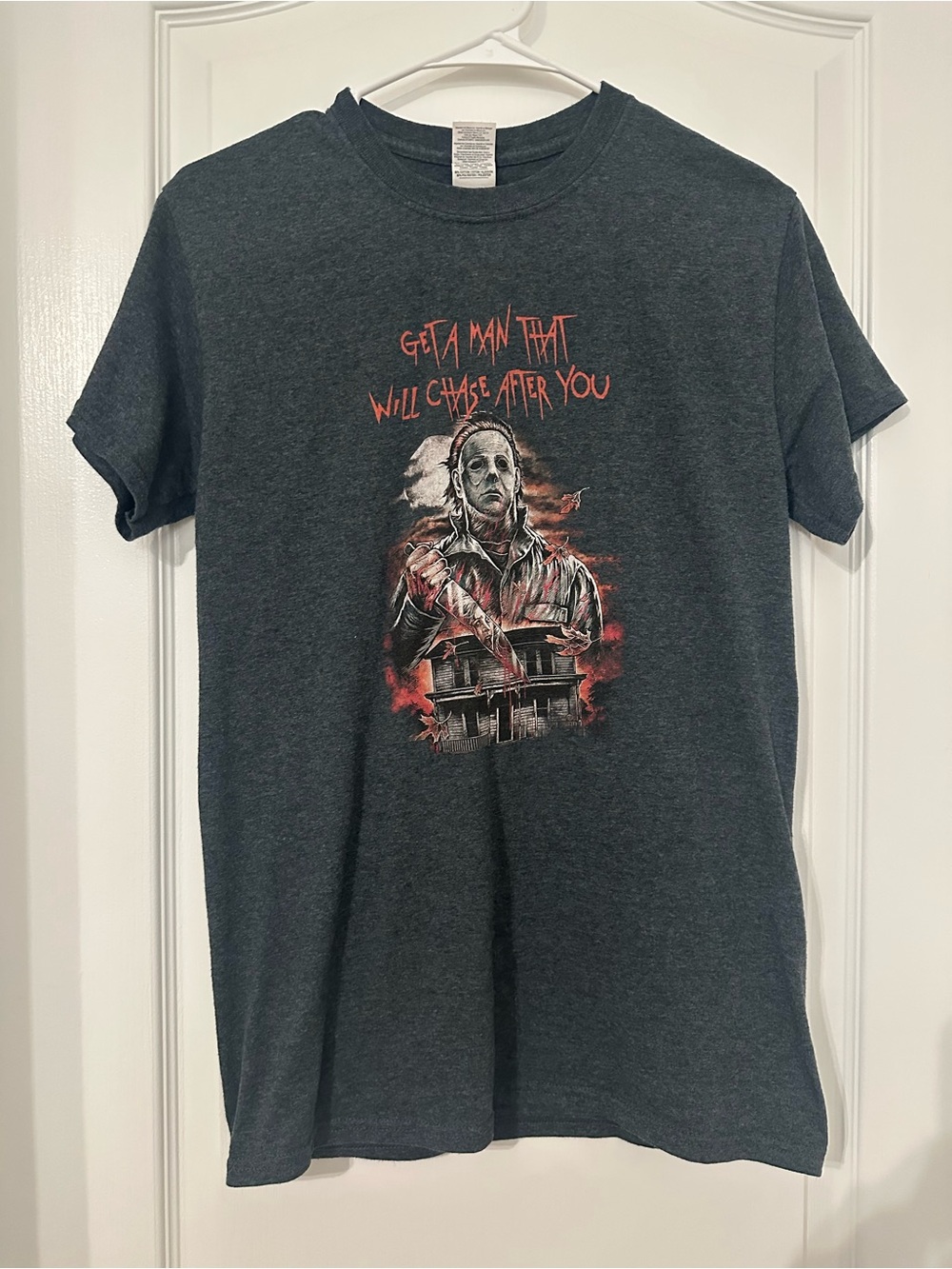 Heather Blue/Gray Mike Myers Halloween Tee